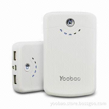 Power Banks/External Battery, Suitable for iPad/iPhone/RIM's BlackBerry with Two Outputs